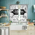 thumbnail image 3 of Black Rustic Kitchen Curtains Farmhouse Rod Pocket Country Short Small Barn Fork and Spoon Wooden Wood Plank Board Vintage Printed Cafe Window Curtains Drapes Treatment Fabric 2 Panels 42"x63", 3 of 6