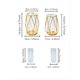 thumbnail image 5 of CasaVibe Juego de 2 Jarrones Geométricos Dorados: Jarrones de Marco de Metal de Vidrio Transparente para Decoración Del Hogar/mesa/boda, 5 of 5