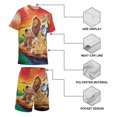 thumbnail image 4 of Kids Lion Kin T Shirt Shorts Set 2 Piece Graphic Short Sleeve Outfit Set for Boys Girls, 4 of 8
