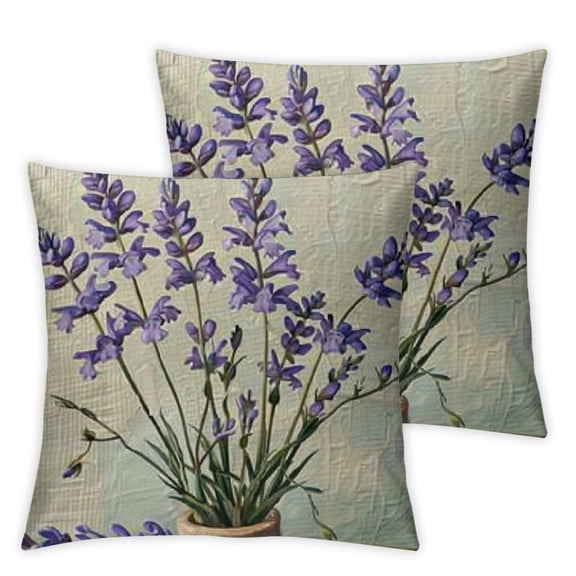 nygtbtfer 2-Pack Decorative Throw Pillow Cover , Garden Outdoor Patio Pillow Cushion Cases for Couch, Porch, Sofa, Bed (Insert Not Included) – White
