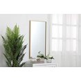 thumbnail image 3 of Elegant Decor MR41836BR 18 in. Metal Frame Rectangle Mirror in Brass, 3 of 4