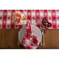 thumbnail image 3 of DII Hearts Woven Check Tablecloth, 52"x52", 100% Cotton, 3 of 8