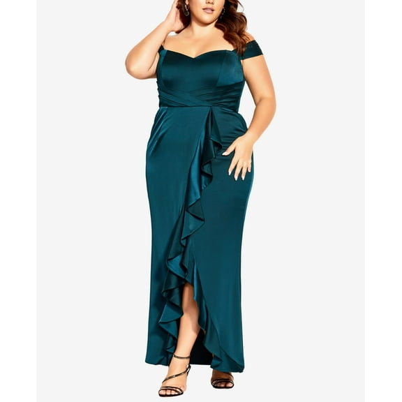 City Chic Trendy Plus Size Hypnotize Maxi Dress Size XXL