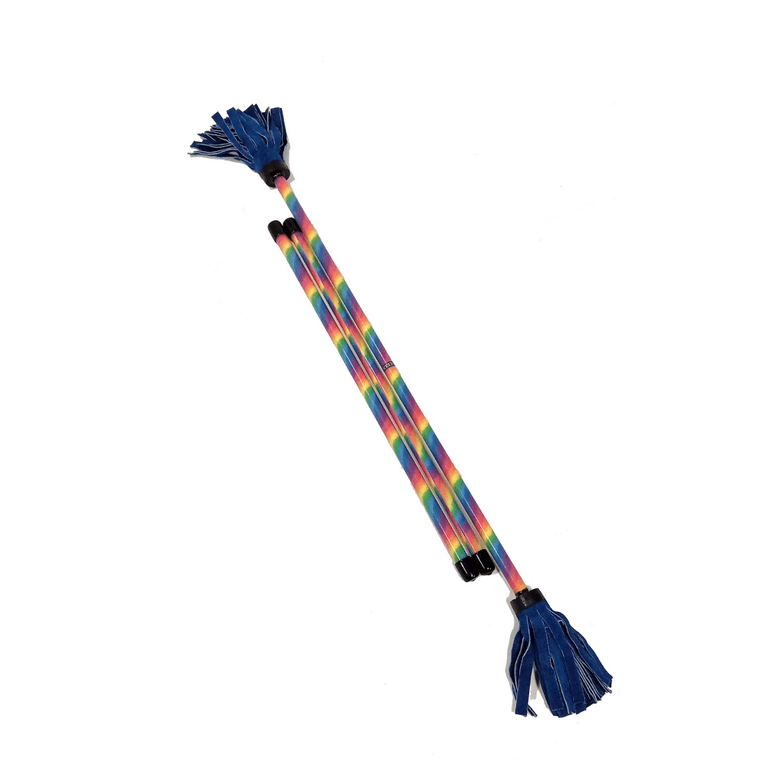 Z-Stix Flower Sticks - Hand Made Juggling Devil Sticks -Made in USA (Rainbow, Mosquito 22)