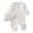 White-B10, variant on Mnyotv Infants Baby Clothes Long Sleeve Cotton Jumpsuits and Hats Newborn Spring Fall Outfits Size 0-3 Months