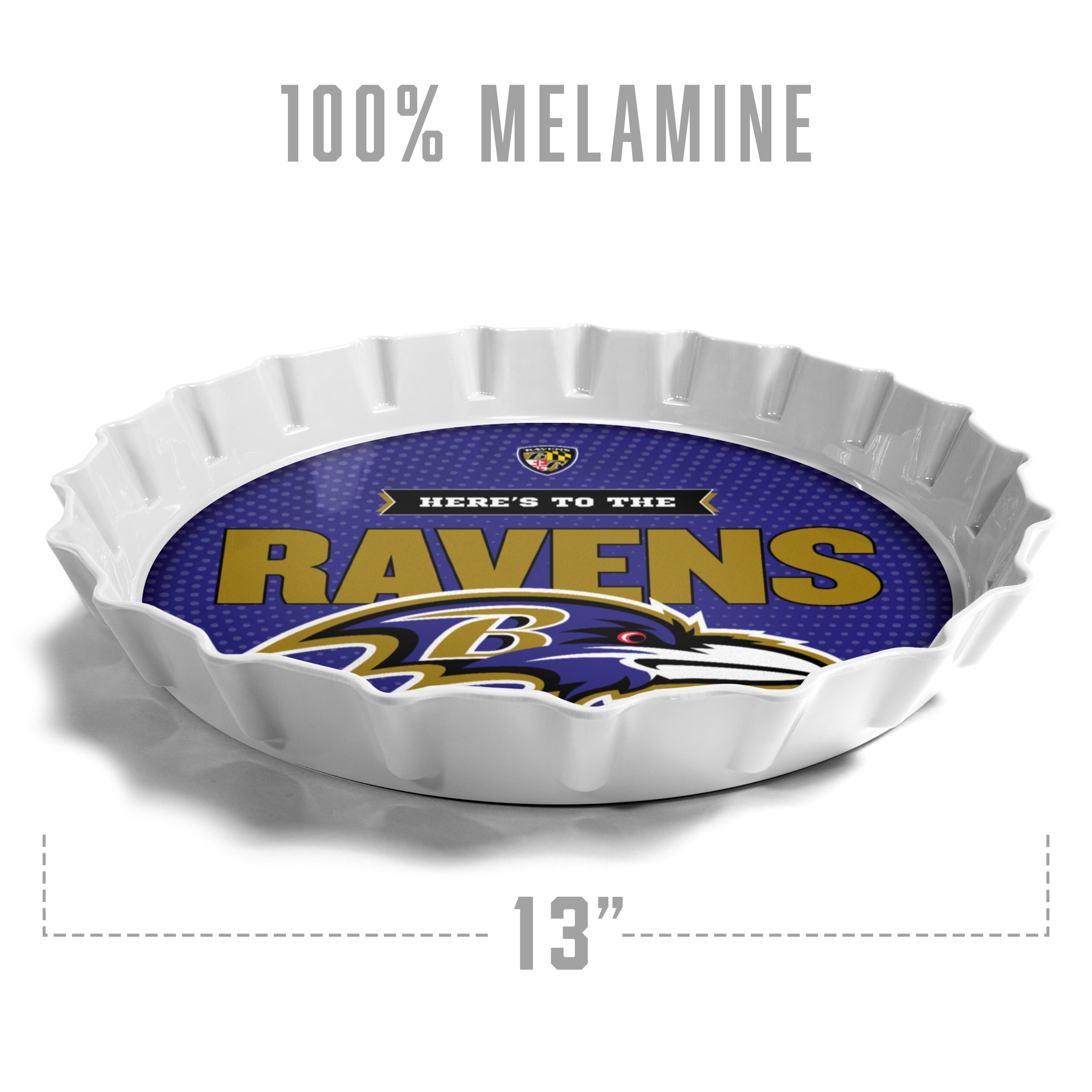 YouTheFan NFL Baltimore Ravens Bottle Cap Serving Tray