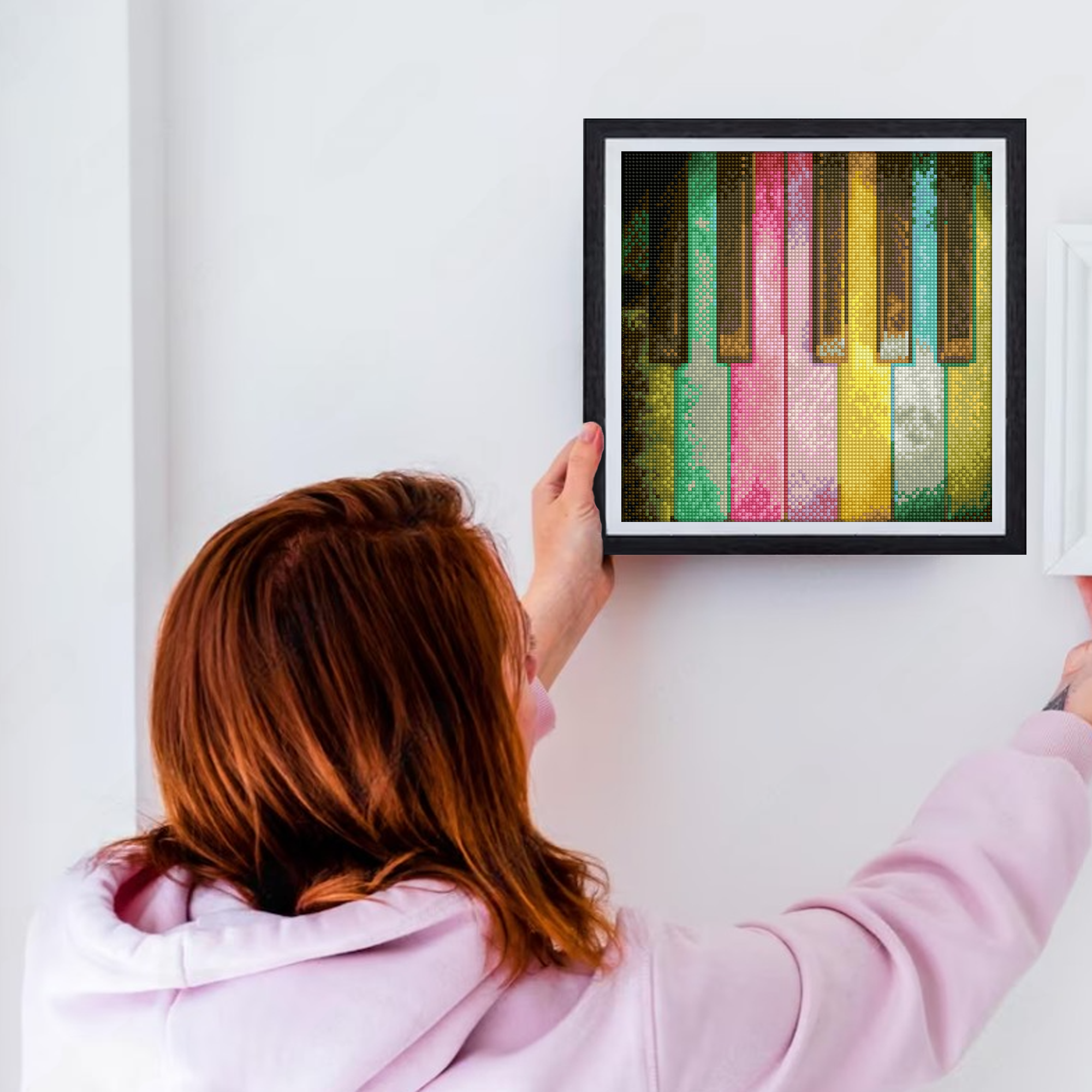 Diamond Dotz Piano Rainbow with Frame Music Diamond Painting Kits for Adults - Diamond Art Kits a Relaxing Creative Craft Kit with Dotz Gems 11.8x11.8