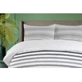 thumbnail image 4 of Ambesonne Striped Duvet Cover Sets, Grey and White Grunge, 2-Queen, White Grey, 4 of 7