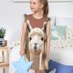 thumbnail image 4 of Fotbe Cute Alpaca in Daze Vestido de Dormir para Niñas de 3 a 10 Años, Mangas Cortas, Estilo Princesa, Pijama Camisón con Mangas Voladas-X-Large, 4 of 6