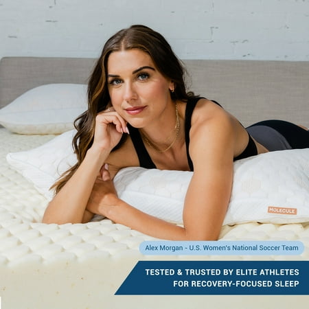 Molecule - CopperWELL 3 Inch Cooling Gel Infused Memory Foam Mattress Topper Full - White