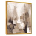 thumbnail image 2 of Designart "Synergy In Beige Cubism" Abstract Floater Framed Canvas Prints, 2 of 5