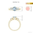 thumbnail image 6 of ANGARA Natural 1.12 ct Aquamarine and Diamond Three Stone Engagement Ring in 14K Yellow Gold for Women (Size-7mm) | March Birthstone, Anniversary, Jewelry Gift for Women | Natural Aquamarine Ring, 6 of 10