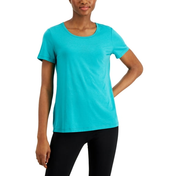 ID Ideology Women's Active Mesh Back T Shirt Blue Size Medium