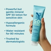 Blue Lizard Sensitive Mineral SPF 50 Sunscreen Lotion for Sensitive Skin, 5 fl oz