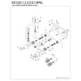 thumbnail image 3 of Kingston Brass KS1227PKL Duchess Double-Handle Wall Mount Bathroom Faucet, Brushed Brass, 3 of 5