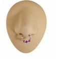 thumbnail image 5 of VOLALO Titanium Micro Gem Hinged Nose Hoop Beauty Jewelry, 5 of 8