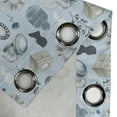 thumbnail image 4 of Ambesonne Vintage Grommet Curtain, Nostalgic Artwork of Couple, 50"x63", Soft Blue and Grey, 4 of 5