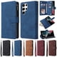 thumbnail image 2 of Funda de cuero con tapa Retro para Samsung Galaxy S23 Ultra S22 Plus S21 FE S20 FE S10 S9 S8 Note 20 Ultra 10 Lite 9, funda tipo billetera para tarjetas Tan Jianjun unisex, 2 of 2