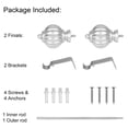 thumbnail image 4 of UTOPIA ALLEY Wall Mounted 3/4 Inch Curtain Rod - Curtain Rods For Windows 28 to 48 Inch, Adjustable Drapery Rods, Nickel Curtain Rods, Bedroom Curtain Rods, Tapestry Poles (Nickel, 28"-48"), 4 of 8