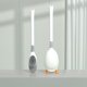 thumbnail image 4 of Soporte de cepillo de baño Lindo Silicone Fregador con mango largo Soporte de secado rápido Cepillos flexibles Accesorios de limpieza de baño Blanco seitruly HA059138-01, 4 of 7
