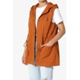 thumbnail image 3 of TheMogan Women's PLUS Drawstring Loose Fit Utility Vest Sleeveless Military Jacket, 3 of 7