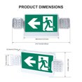 thumbnail image 2 of Qllite Running Man Exit Sign LED Emergency Light with Battery Backup, ULC Certified, Adjustable Dual-Head Emergency Lighting Fixtures Commercial Use, 120V-347V AC Running Man Left Arrow, Single Side, 2 of 6
