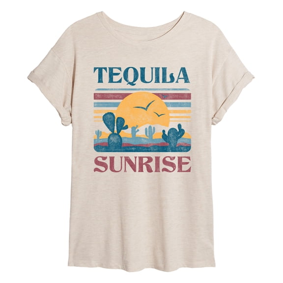 Instant Message - Tequila Sunrise Oversized Graphic T-Shirt