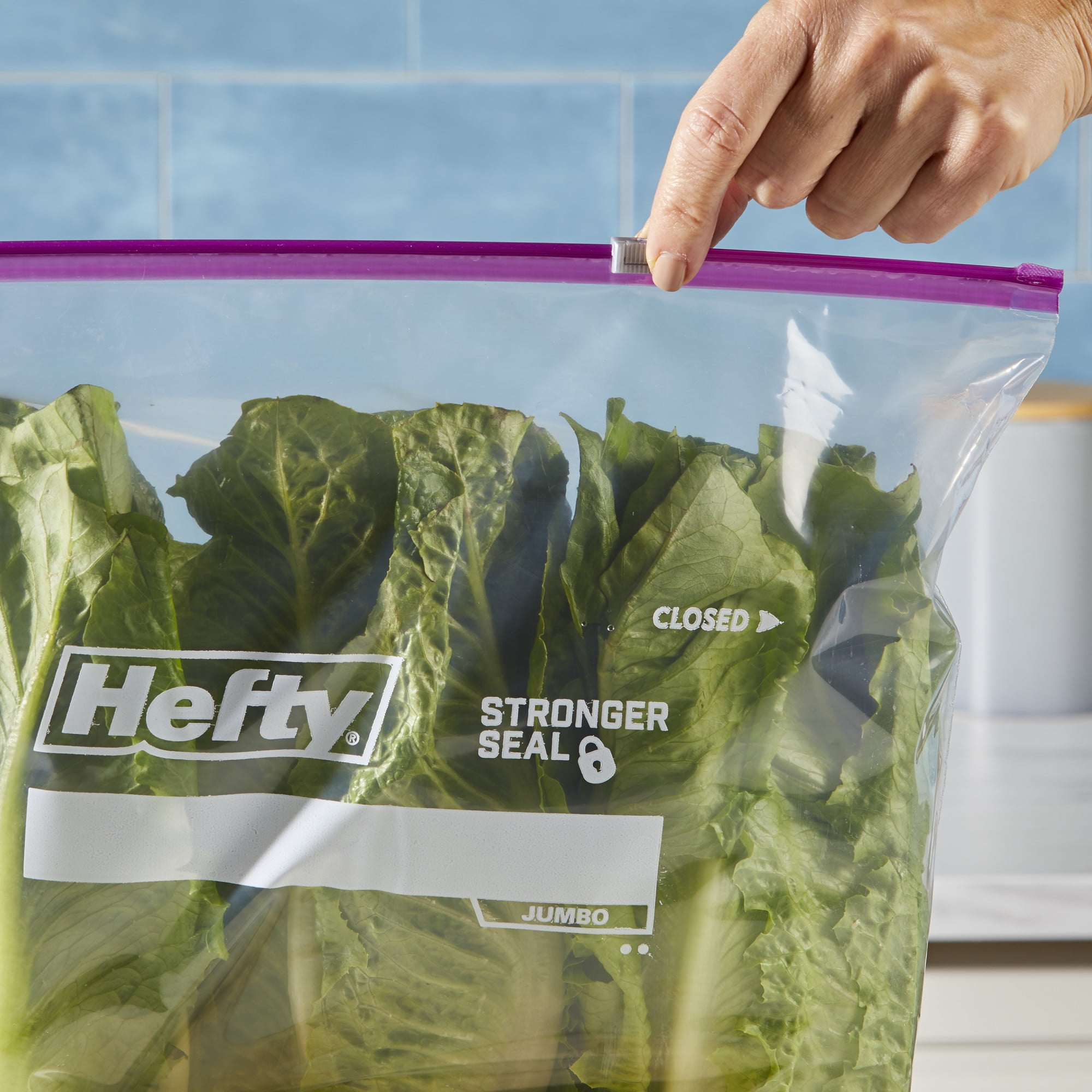 Hefty Slider 2.5 Gallon Jumbo Storage Bags, 10 Count