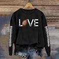 thumbnail image 2 of Women Game Day Sweatshirts Novelty Football Printed Long Sleeve Crew Neck Tops 2025 Fall Fashion Casual Classic Fit Blouses, 2 of 4