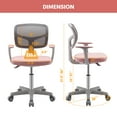 thumbnail image 3 of Costway Auto Lock Kids Mesh Chair with Armrests Height Adjustable 360-Degree SwivelPink, 3 of 9