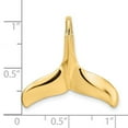 thumbnail image 2 of 26mm 14k Gold 3-d Whale Tail High Polish and Textured Charm Pendant Necklace for Women, 2 of 2