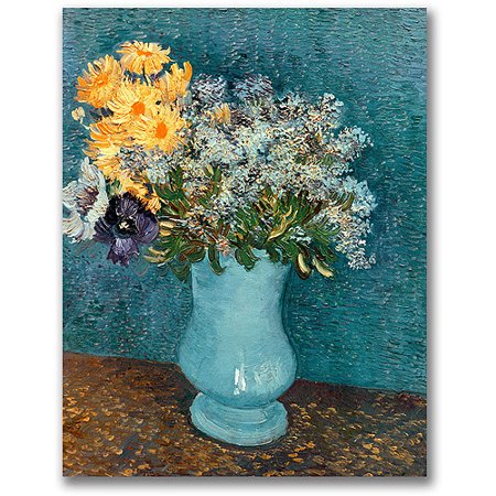 Trademark Fine Art "Vase of Flowers" Canvas Wall A