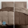 thumbnail image 4 of Bare Home 5-Piece Reversible Bed-in-a-Bag - Premium 1800 Collection - Queen, Cocoa/Taupe Comforter with Taupe Sheet Set, 4 of 10