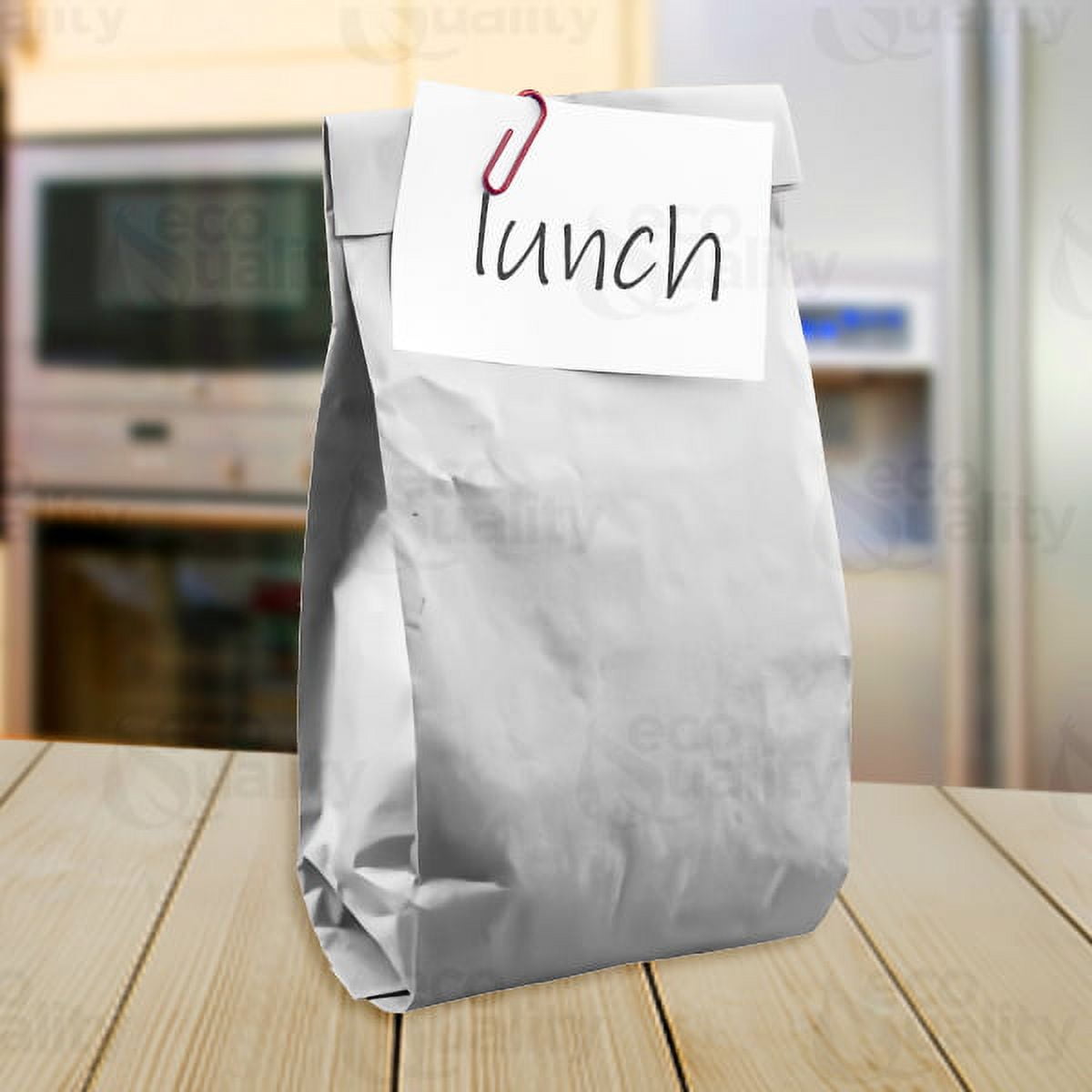 Paper Lunch Bags 12 Lb White Paper Bags 12LB Capacity - Kraft White Paper Bags, Bakery Bags, Candy Bags, Lunch Bags, Grocery Bags, Craft Bags - #12 Large Lunch Paper Bags by EcoQuality (500, #12)