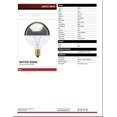 thumbnail image 4 of Satco S3244 - 25 watt G16 1/2 Incandescent; Silver Crown; 1500 average rated hours; 232 lumens; Candelabra base; 120 volts, 4 of 4