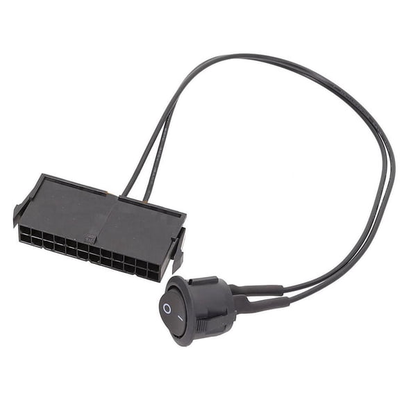 24 Pin Female ATX PSU Power Supply Switch Cable 18AWG 30CM