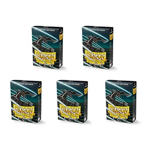 5 Packs Dragon Shield Matte Mini Japanese Jet 60 ct Card Sleeves Value Bundle!