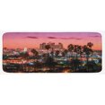 thumbnail image 1 of United States Kitchen Mat, Vibrant Sunset Twilight Scenery Los Angeles Famous Downtown Palm Trees, Plush Decorative Kitchen Mat with Non Slip Backing, 47" X 19", Multicolor, by Ambesonne, 1 of 1