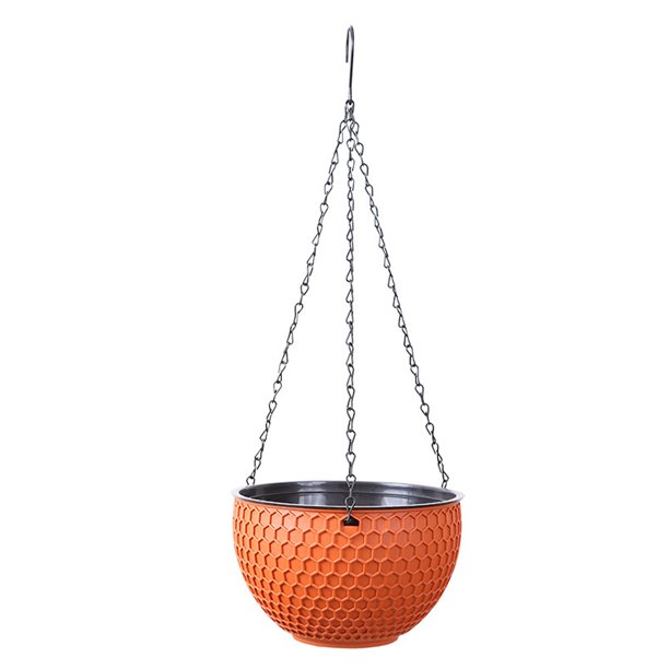 Maceta de plástico de resina con gancho para colgar en la cesta maceta colgante para balcón color rojo 1 pieza de tamaño grande con gancho para cesta interior diámetro ANGGREK Otros