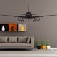 thumbnail image 4 of Bewildely Avión negro decoración avión vinilo pared pegatina calcomanía arte dormitorio avión Artesanía negro 132*42cm Bewildely JJ16376-03, 4 of 6