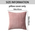 thumbnail image 6 of REGALWOVEN Throw Pillow Covers Set of 2 Modern Strip Decorative Couch Bed for Living Room Pink 18" x 18", 6 of 6