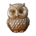 thumbnail image 3 of Kuntesetty Adorable Owl Ornament Art Works Garden Owl Statue for Office Dollhouse Patio gold, 3 of 9