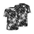 thumbnail image 3 of Daiia Seamless Pattern With Skulls Mens Baseball Jersey Button Down Shirts Short Sleeve Sports Uniforms-XX-Large, 3 of 9