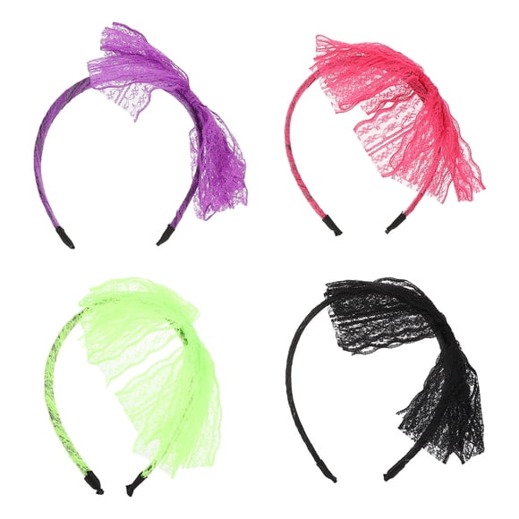 4 aros para el pelo con diseño de lazo para niñas, adorables tocados para disfraz, adornos para el pelo