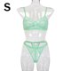 thumbnail image 1 of Encaje sexy conjunto de ropa interior sujetador ropa interior regalo para mujer, verde menta, S 2 piezas Advancent XX000054-13, 1 of 7