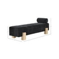 thumbnail image 3 of Meridian Furniture Edison Black Chenille Fabric Bench, 3 of 10