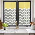 thumbnail image 3 of Yellow Grey Window Privacy Film Herringbone Abstract Decorative Glass Window Film UV Blocking Static Cling Non-Adhesive Sticker Covering for Home Door 17.7 x 39.3 inches, 3 of 8