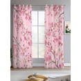 thumbnail image 2 of Spring Peaches Sheer Curtains 84 Inch Length 2 Panels Set for Living Room/Bedroom, Botanical Blossom Flowers Branches Kitchen Curtains Grommet Semi-Sheer Curtains Drapes Window Treatments 52"x84"x2, 2 of 7