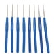 thumbnail image 3 of Ganchos de ganchillo, mango ergonómico fino azul, tratamiento de pulido, juego de agujas de tejer de acero inoxidable para tejer (8 uds), 3 of 5