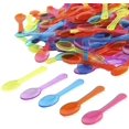 thumbnail image 1 of Gmark 200pc 3" Multi Colored Plastic Taster Mini Spoons, Assorted for Ice Cream Dessert 1 Box Set GM1002C, 1 of 8